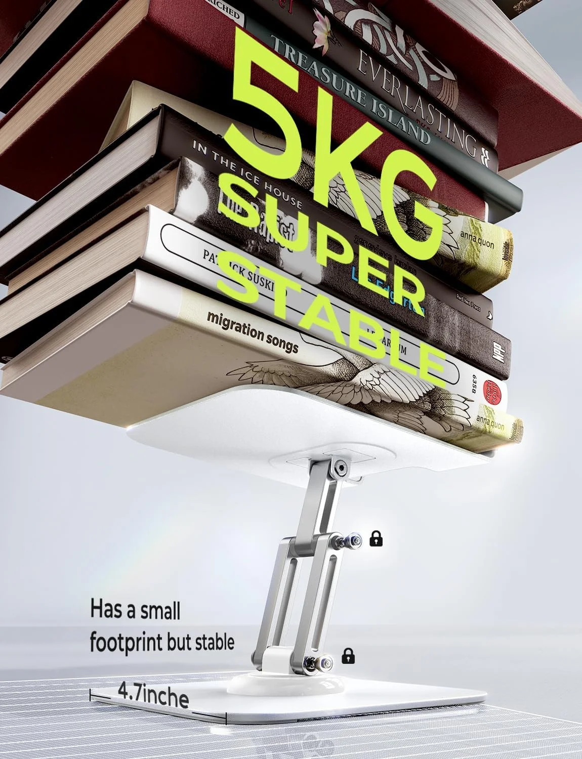 Soporte Ajustable LISEN para iPad y Tablet - Blanco