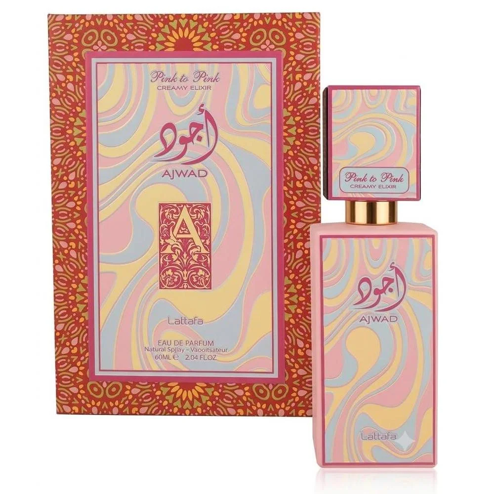 Lattafa Elixir cremoso rosa a rosa Ajwad para mujer