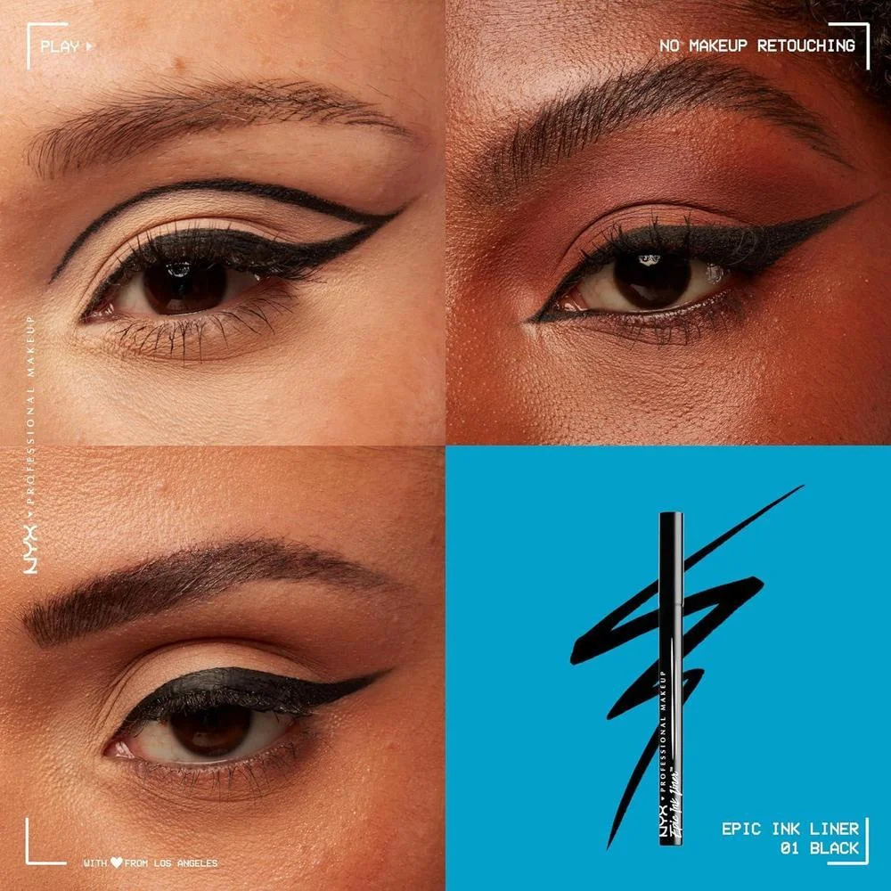 NYX Professional Makeup Epic Ink Liner Delineador Líquido a Prueba de Agua Negro