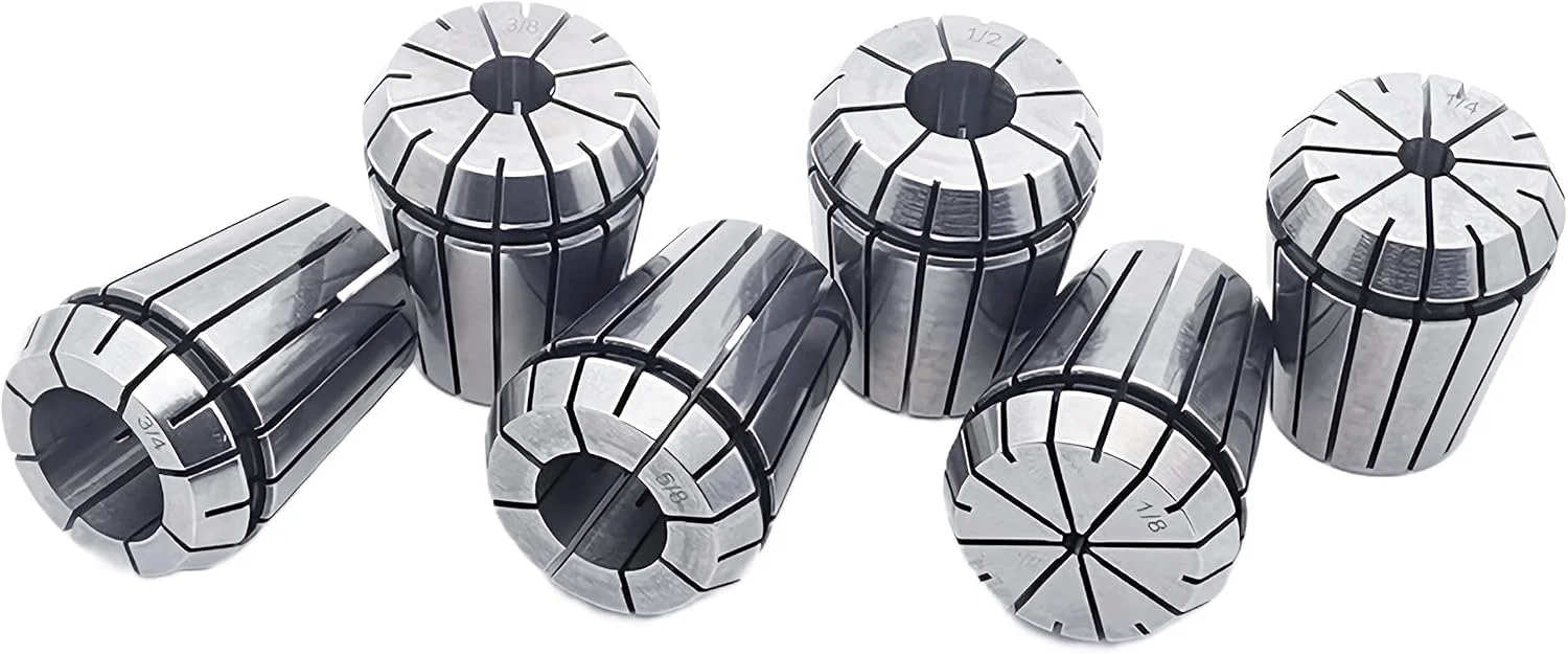 1/4",1/2",3/4",1/8",3/8",5/8" 6PCS ER32 Precision Spring Collets CNC Lathe Milling Chuck (hole dia：1/4",1/2 ",3/4 ",1/8