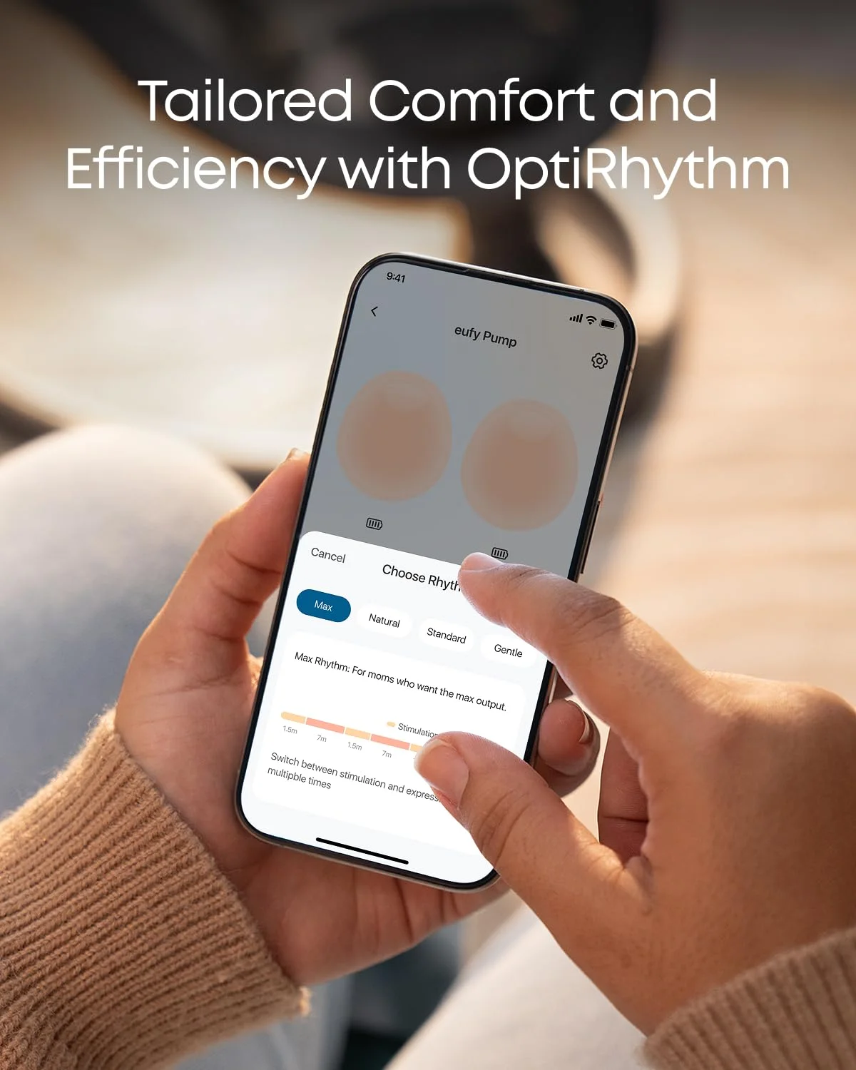 eufy S1 Extractor de Leche Portátil Manos Libres con Calefacción HeatFlow