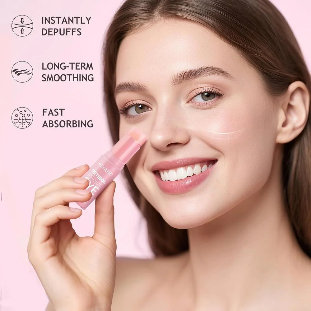Bálsamo en Barra para Ojos con Retinol y Cafeína, Tratamiento para Piel Sensible 10g