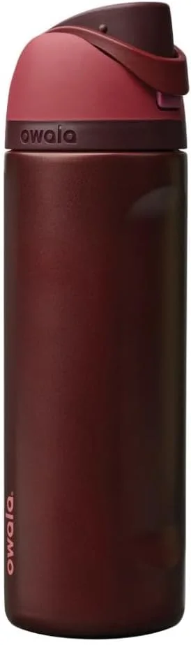 Botella de agua Owala FreeSip acero inoxidable 24 oz cereza negra