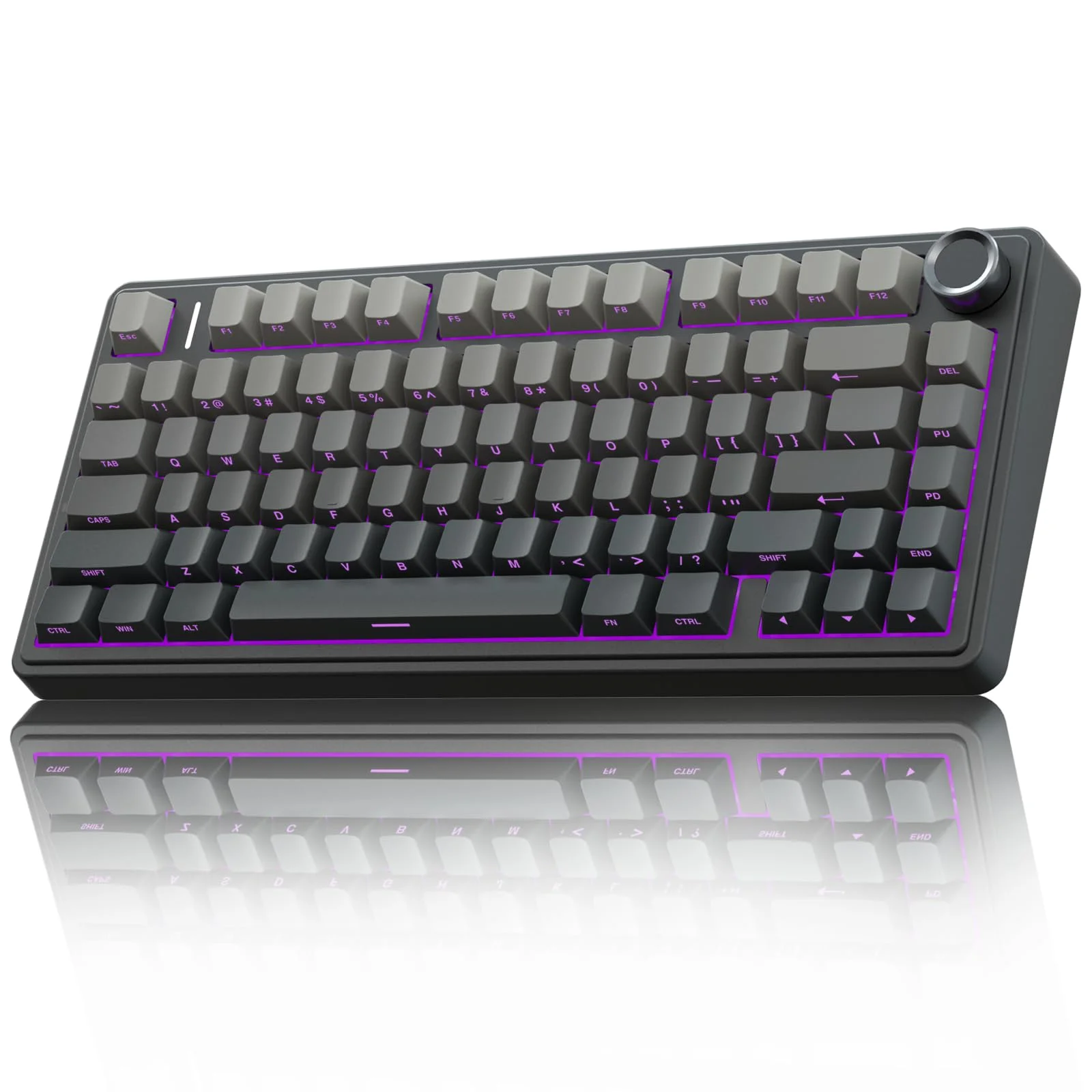 Teclado mecánico Aula F75 Pro inalámbrico 75% RGB con perilla de control