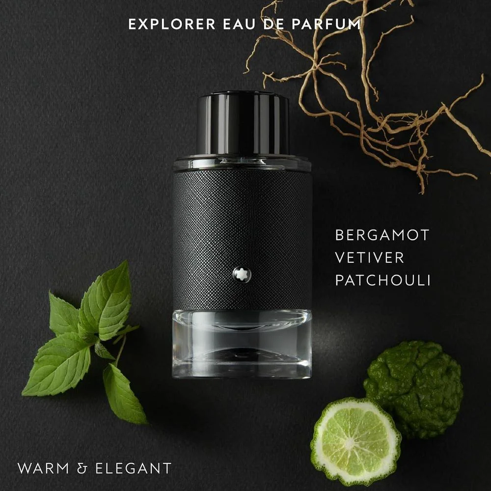 MONTBLANC Explorer Eau de Parfum con fragancia duradera de notas de salvia, sándalo y pachulí, estilo amaderado y aromático