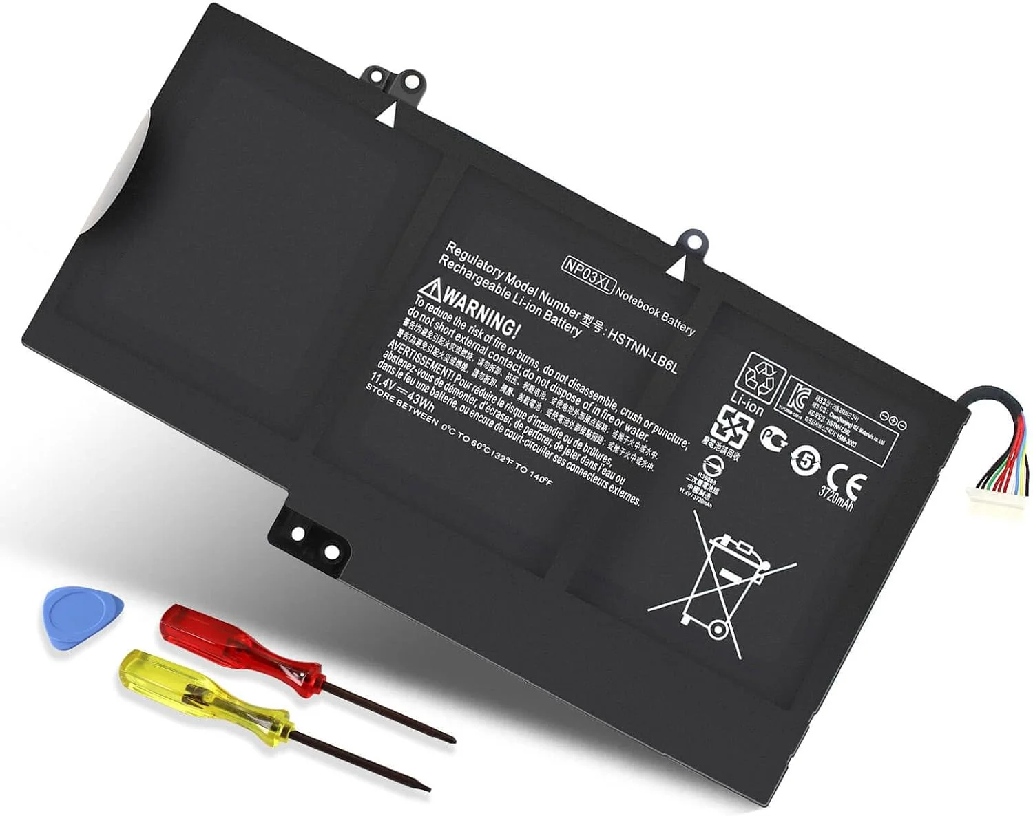 Batería NP03XL 43Wh para HP Envy X360 15-U010DX 15-U011DX