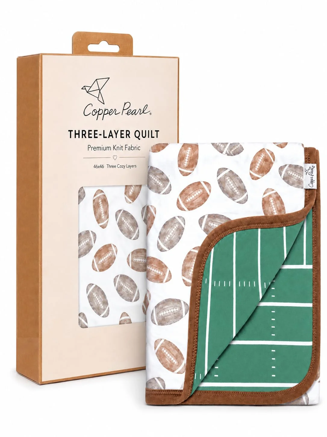 Manta Copper Pearl Blitz tres capas 46x46 poliéster rayon