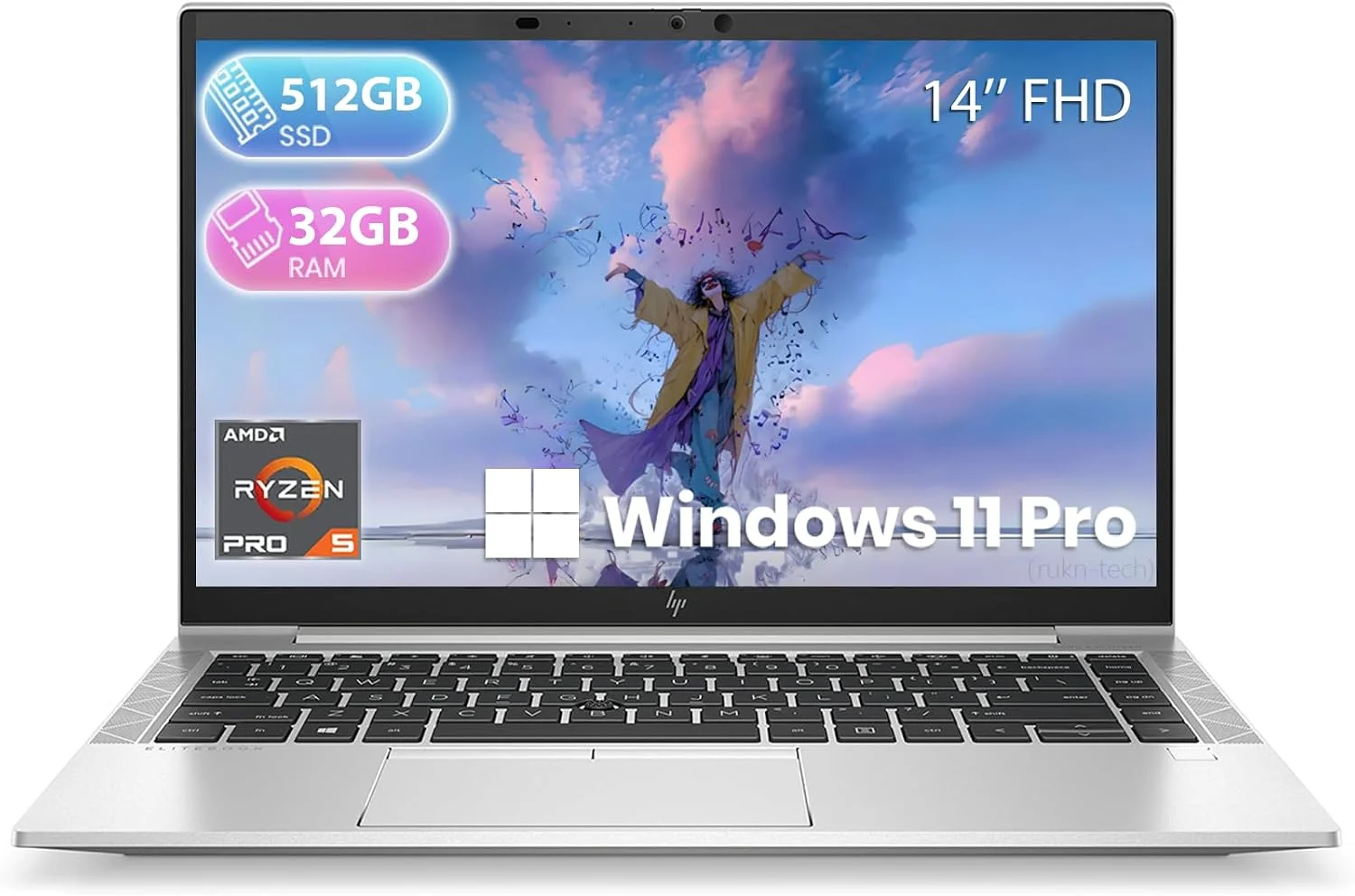 Laptop HP EliteBook 845 G8 14 pulgadas FHD AMD Ryzen 5 Pro 32GB RAM 512GB SSD