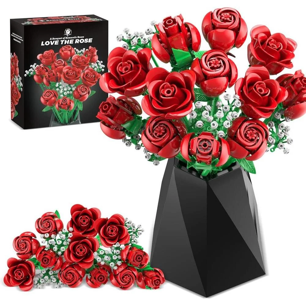 Set de construcción Sopu Ramo de Rosas Rojas 960 piezas