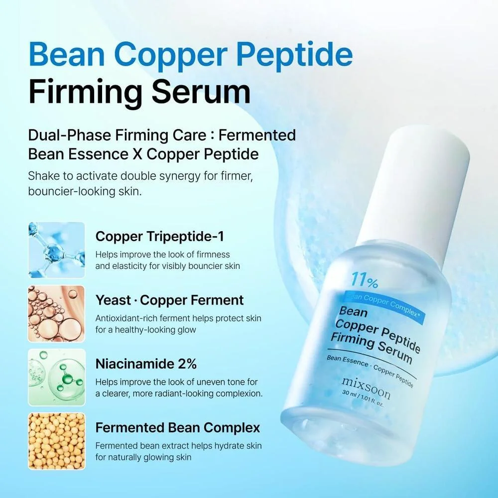 Suero Facial Mixsoon Con 2% Niacinamida + Péptidos De Cobre 30ml