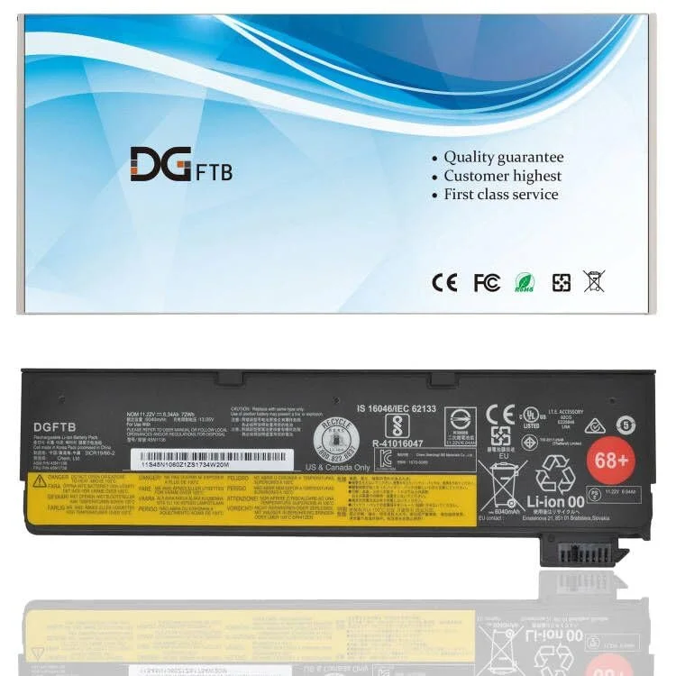 Batería para Laptop Lenovo ThinkPad X240 X250 X260 X270 T440 T450 T460 T470P T550 T560 W550 L450 72Wh 10.8V