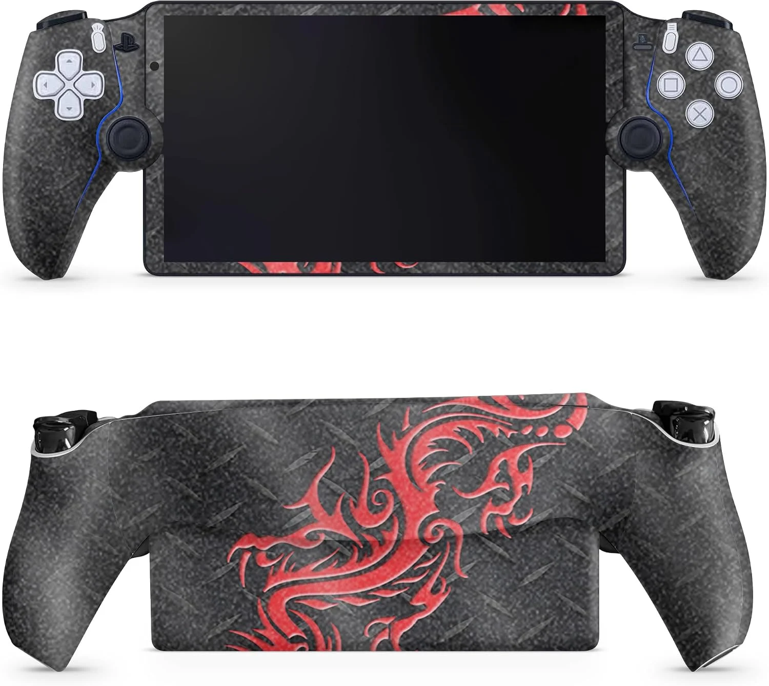 Skin Glossy Glitter Gaming para PS5 Portal Remote Player Dragón Rojo