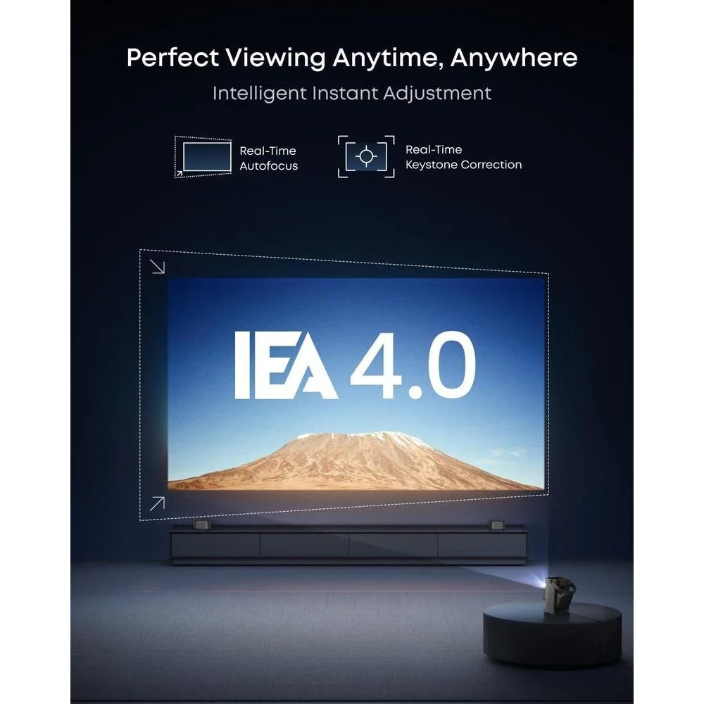 Soundcore Nebula P1, proyector portátil con 650 lúmenes ANSI, sonido envolvente 2.0, altavoces desmontables, Google TV y pantalla hasta 180