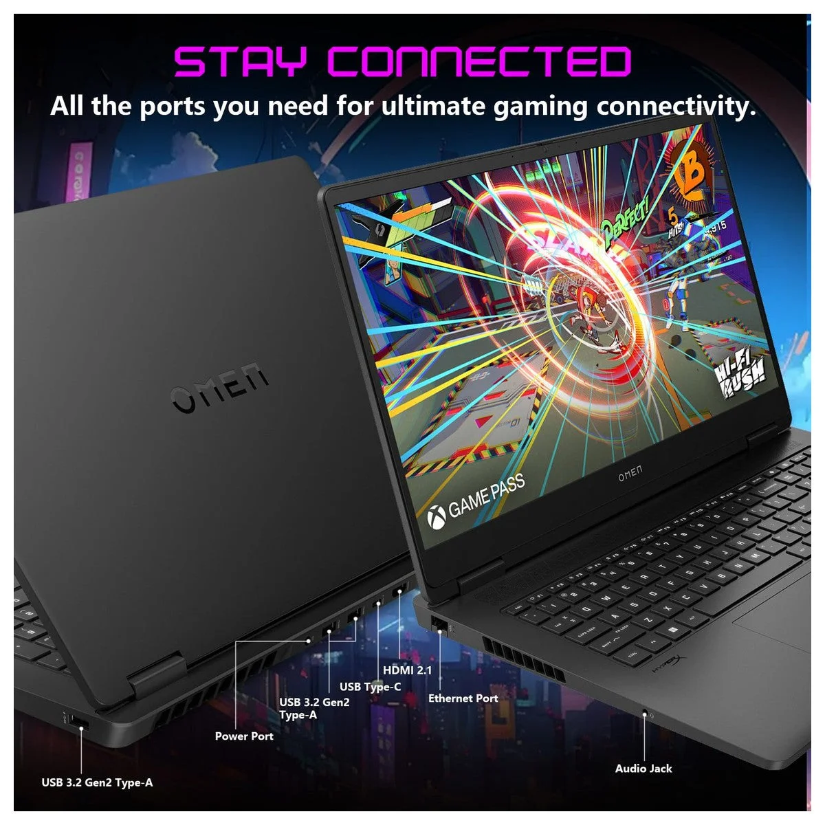 Hp Omen Ryzen 9 5060 Laptop Para Juegos Fhd Ips 144hz Amd Ryzen 9 Rtx 5060 16gb Ram Ssd 1tb Retroiluminado Kb Thunderobot 7 En 1 Usb-C Hub