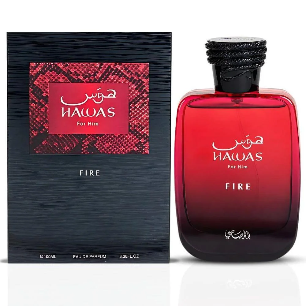 RASASI Hawas For Him & Hawas Fire Eau De Parfum Sprays, fragancias masculinas frescas e intensas con aromas duraderos y refinados