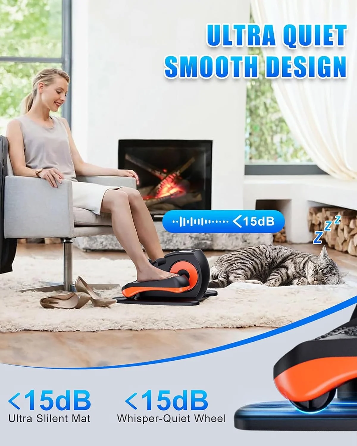 Under Desk Elliptical Machine, Electric Leg Exerciser