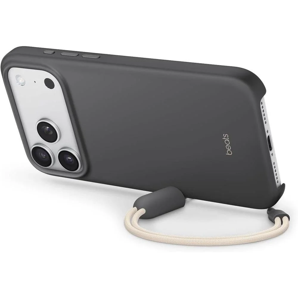 Beats iPhone 17 Pro Max Kickstand Case with MagSafe & Camera Control, Built in Stand & Lanyard, Matte Finish with Microfiber Lining – Granite Gray