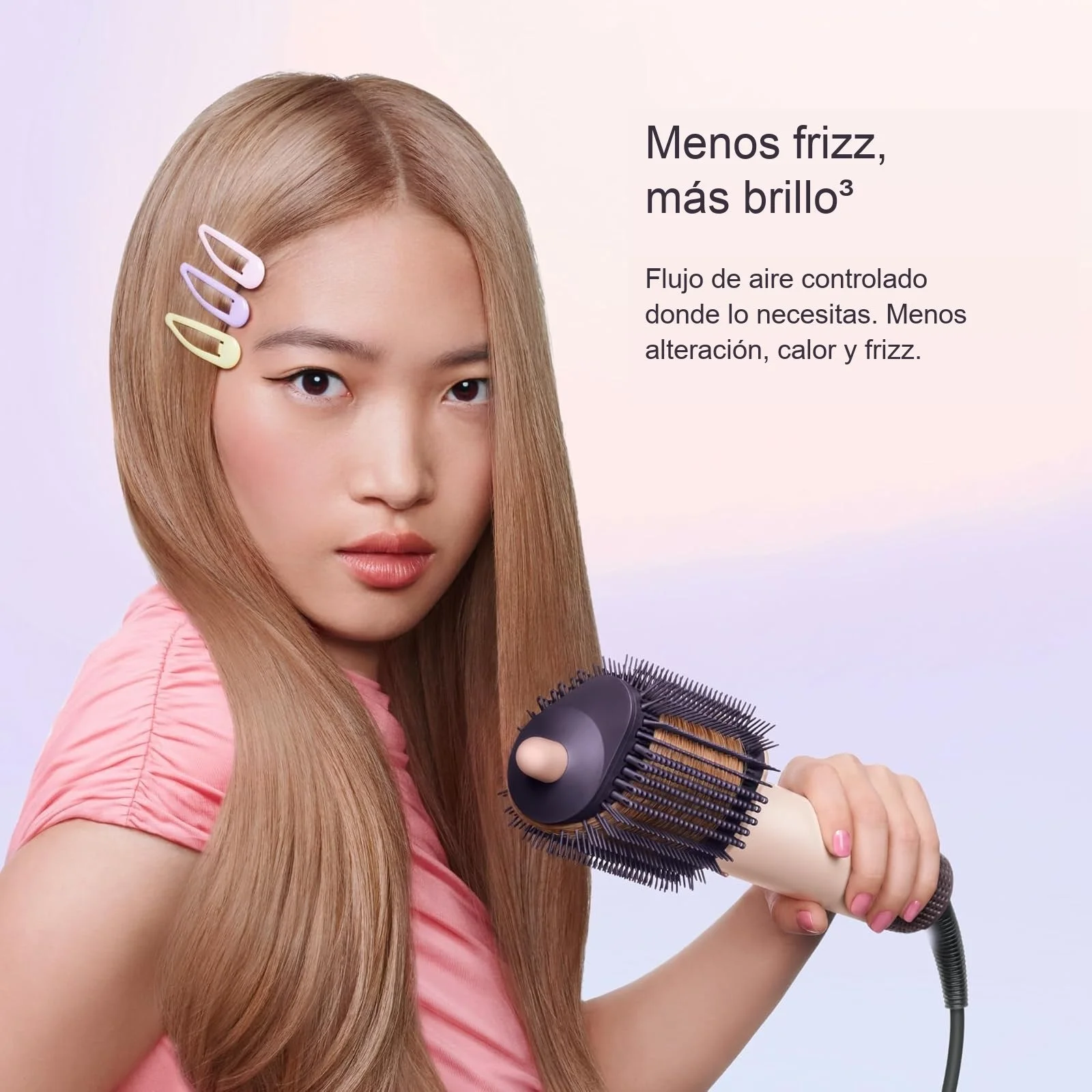 Dyson Airsmooth - Cepillo Moldeador y Secador, Voltaje Universal (Ceramic Pink / Rose Gold)