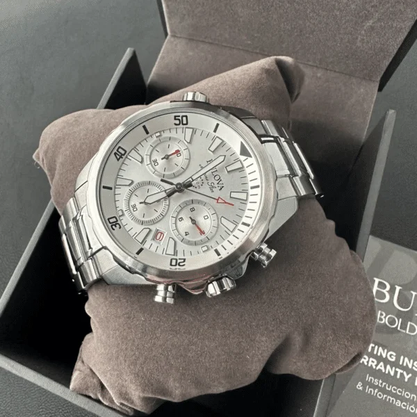 Bulova Marine Star 96B255 Cronógrafo - Esfera Blanca 43mm