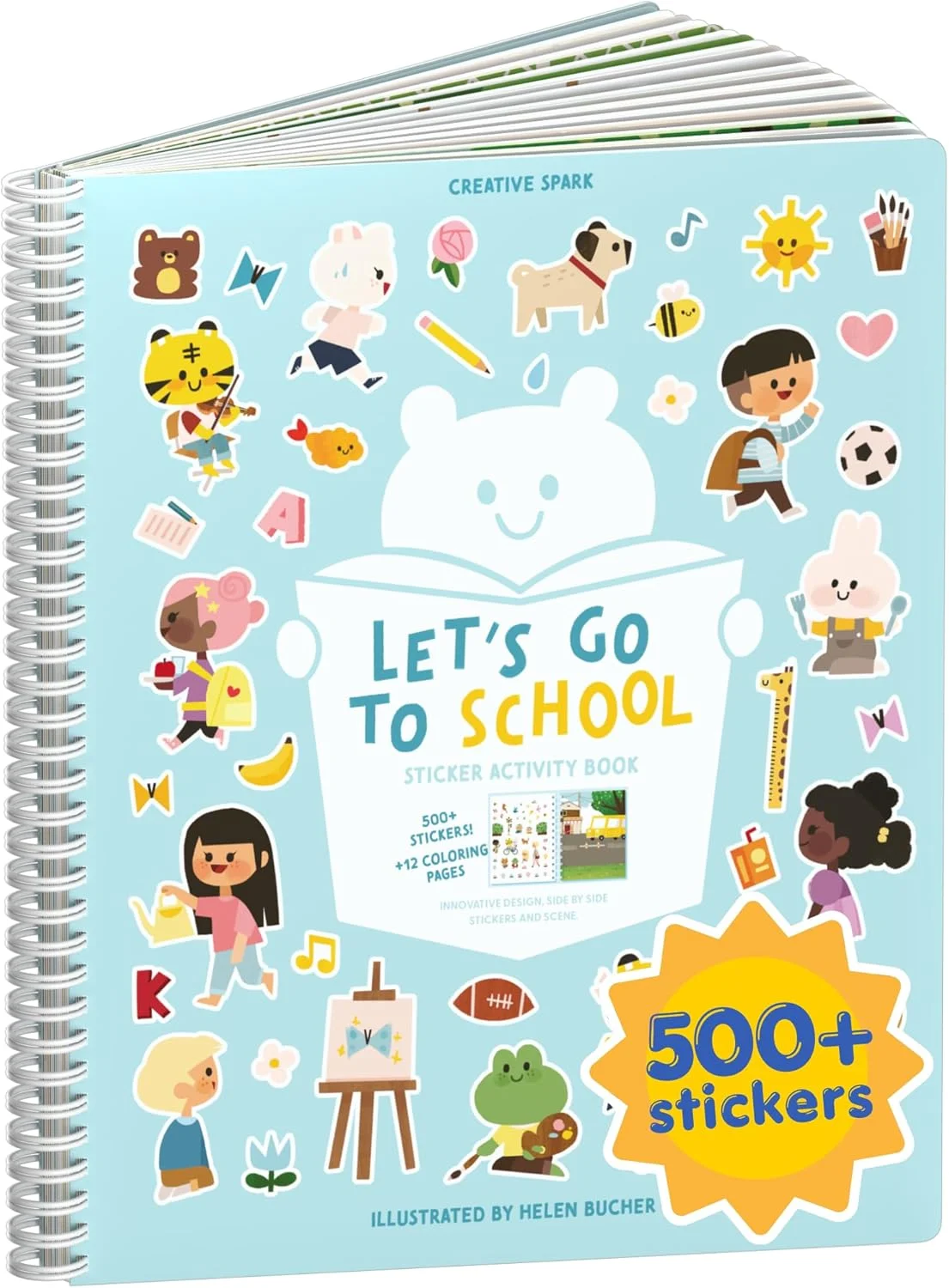Libro de actividades Cupkin Let's Go to School con stickers y páginas para colorear