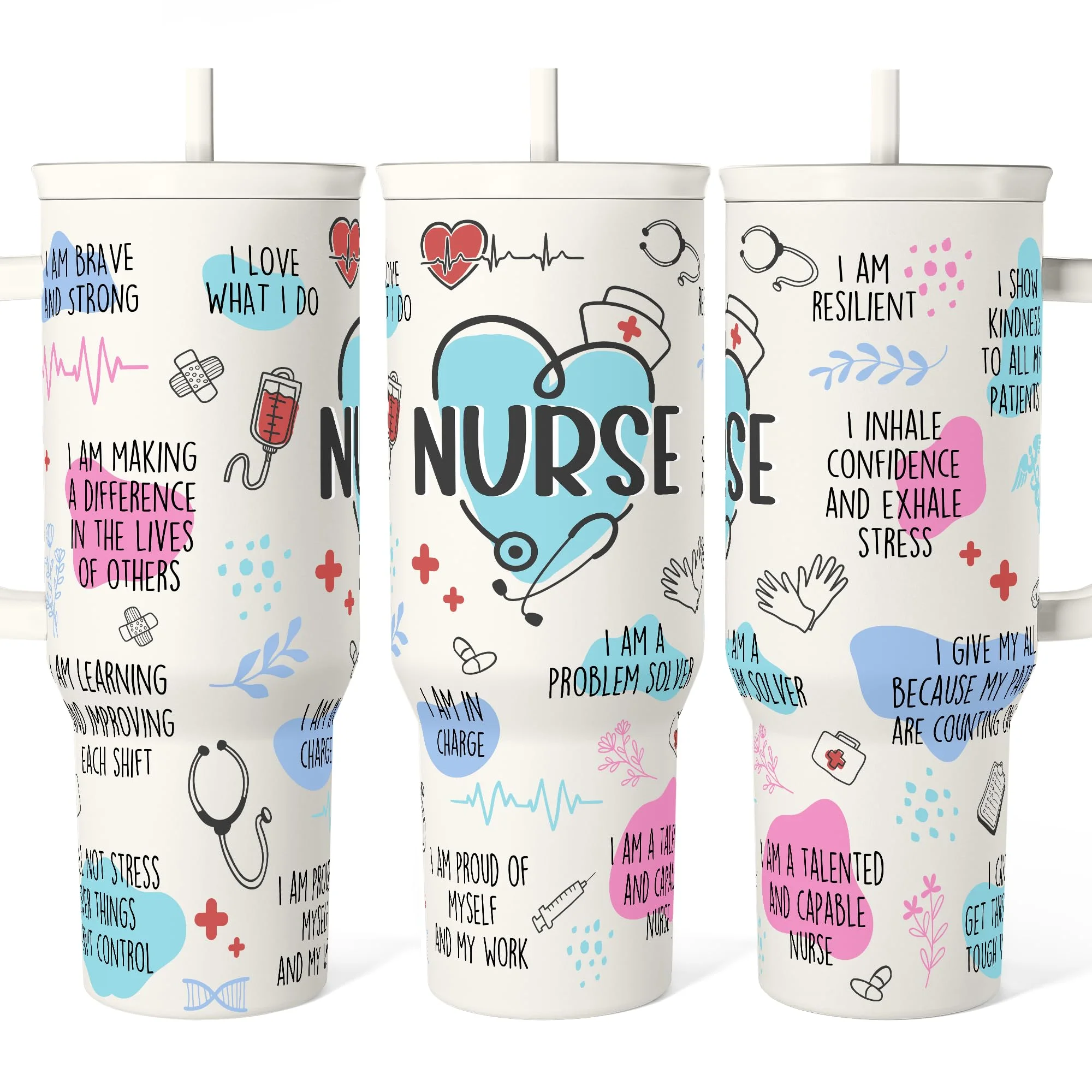 Vaso térmico Sandjest con asa 40 oz para bebidas frías y calientes