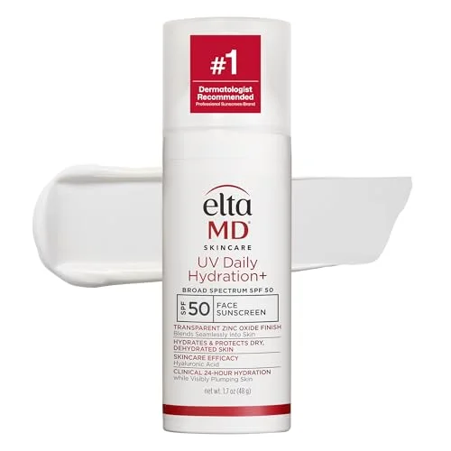 EltaMD UV Daily Hydration+ Untinted Face Sunscreen, SPF 50, 1.7oz