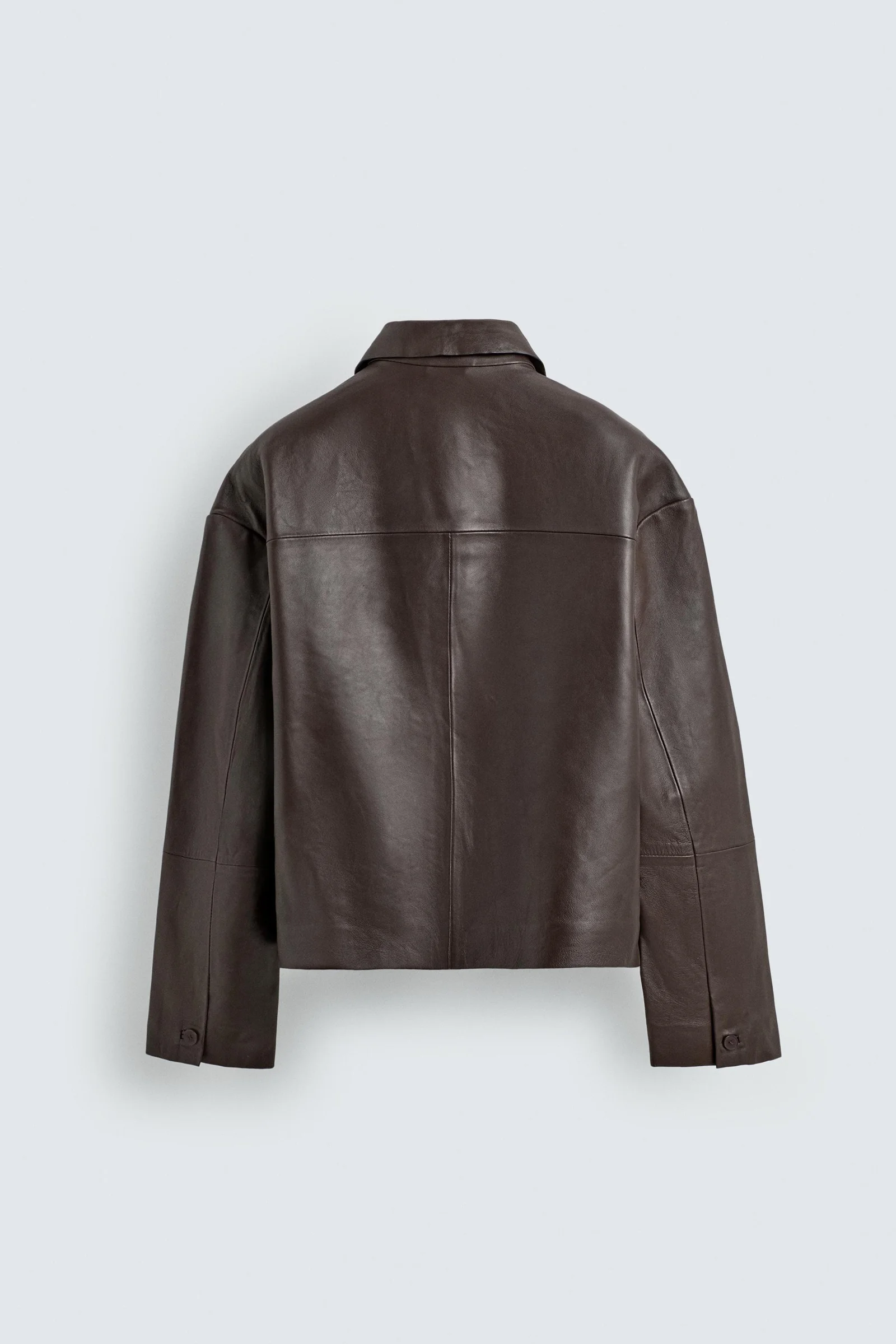 Cazadora Boxy Fit Piel Zara