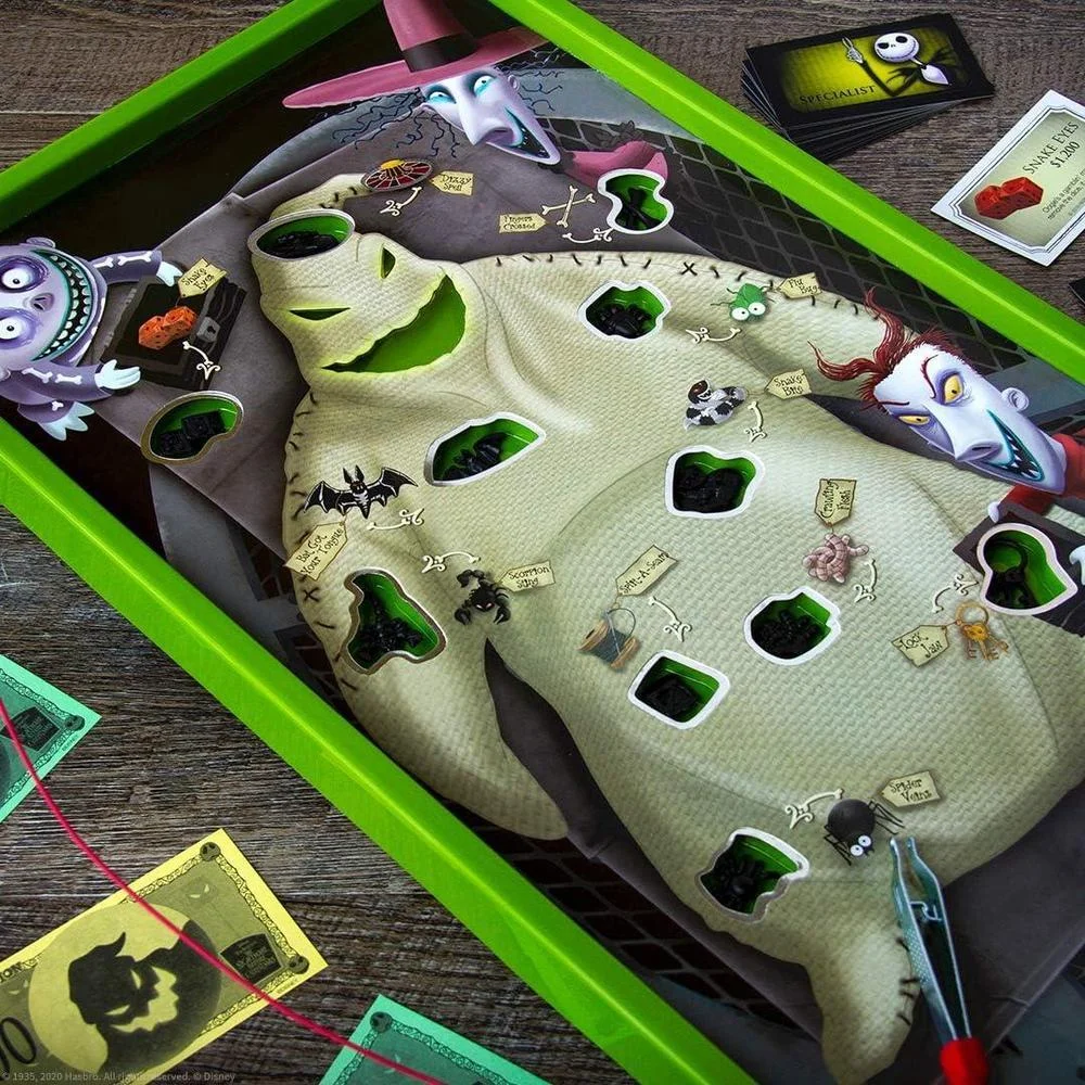 Juego de mesa Operation: Pesadilla Antes de Navidad, con arte de Oogie Boogie, edición coleccionista, para 1 o más jugadores