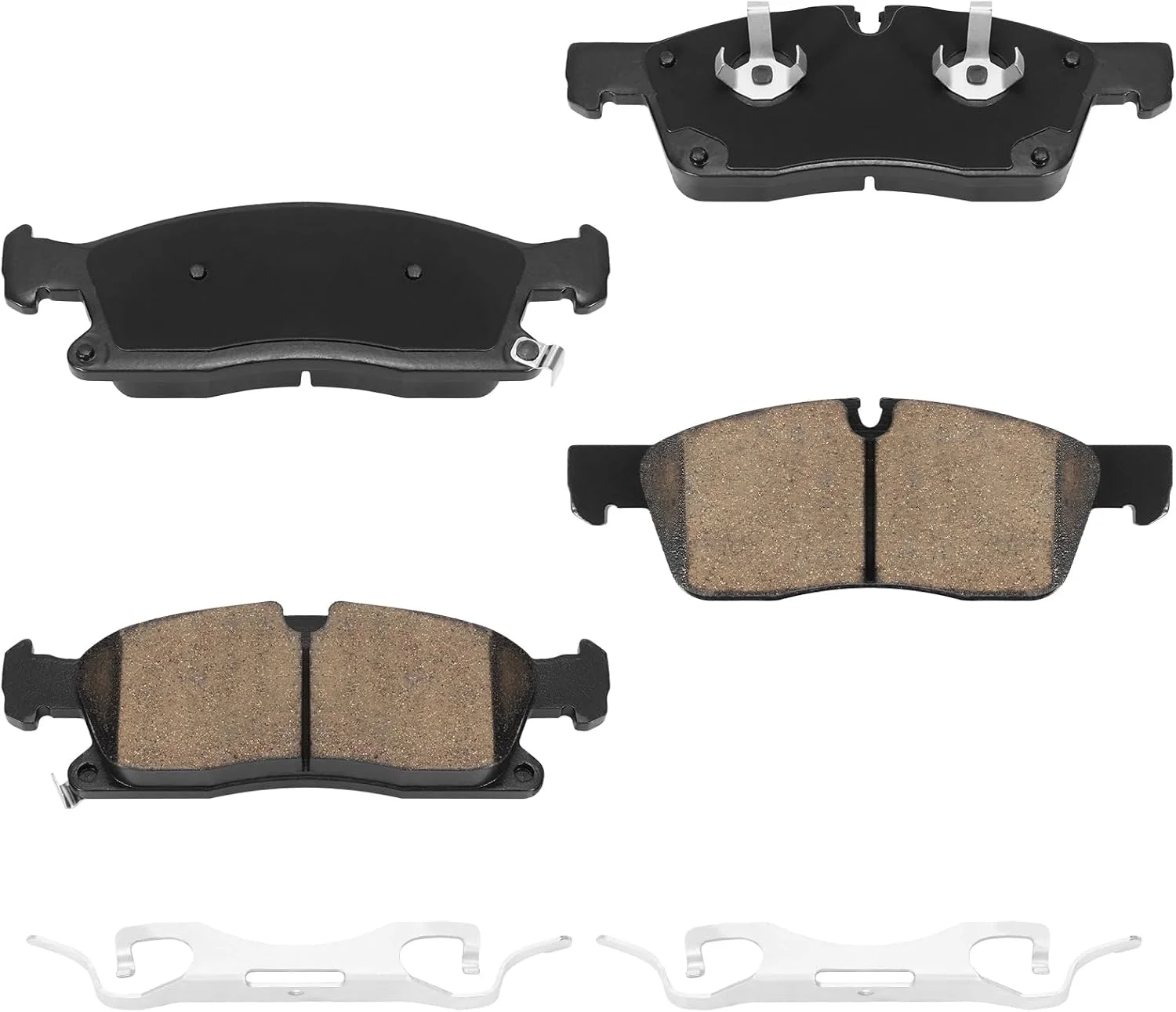 HECHENQICHE D1455 Front Ceramic Brake Pads Kit Fit For Dodge Durango 2011-2016, For Jeep Grand Cherokee 2011-2016, For Jeep Grand Cherokee 2021