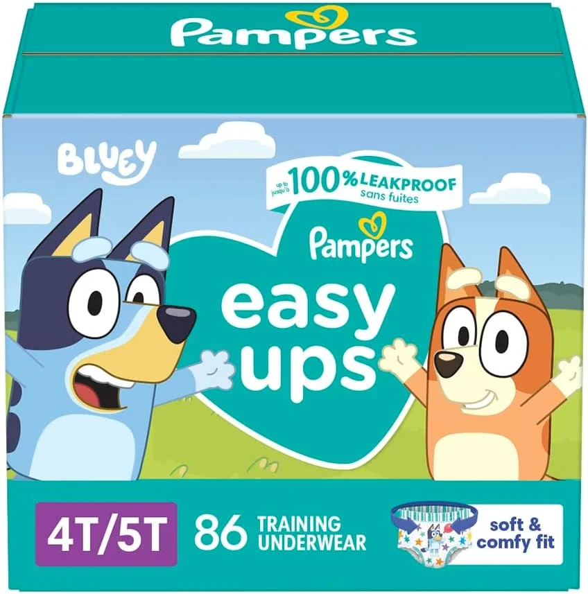 Pampers Potty Training Underwear for Toddlers, Easy Ups Diapers, Training Pants for Boys and Girls, Size 6 (4T-5T), 86 Count, Giant Pack