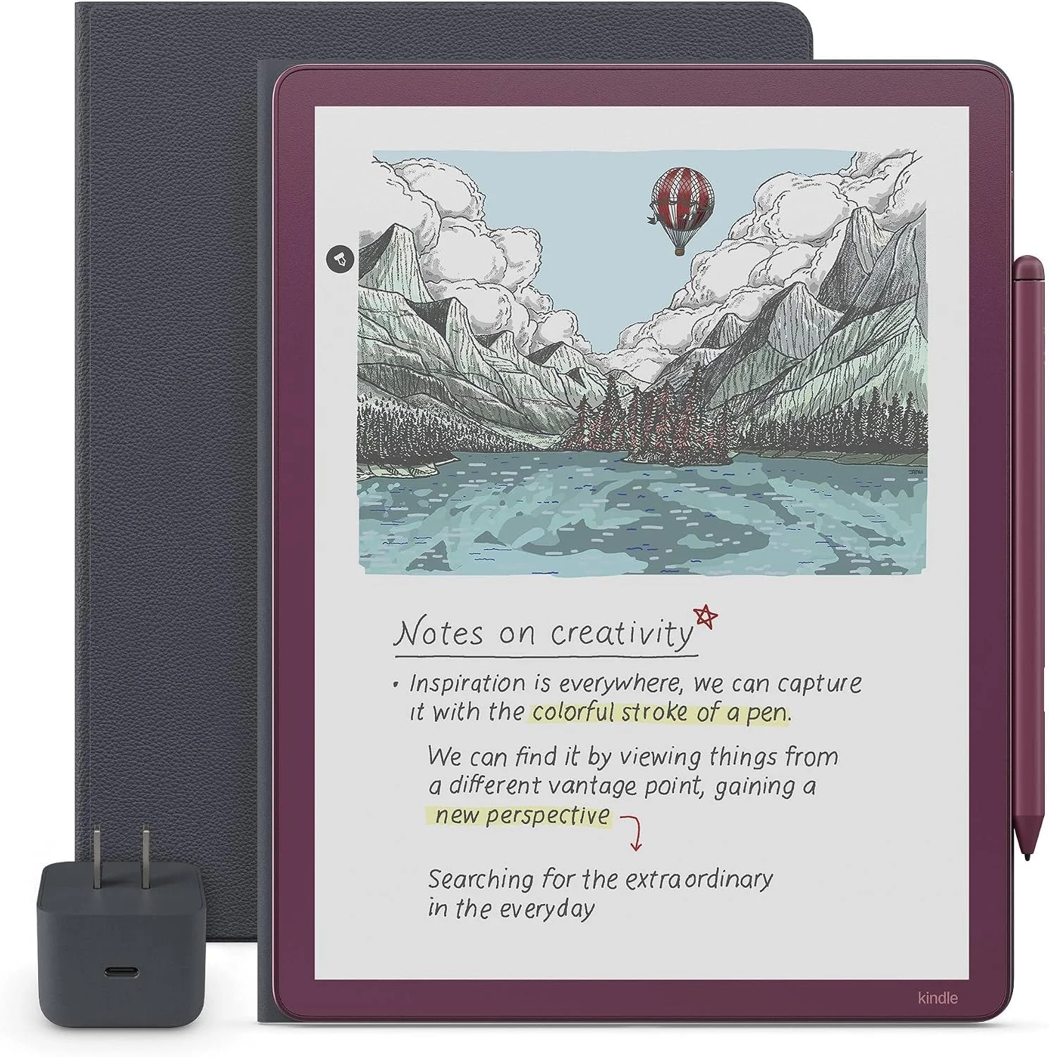 Amazon Kindle Scribe Colorsoft Essentials Bundle - Graphite (grafito) (Lápiz Premium + Folio)
