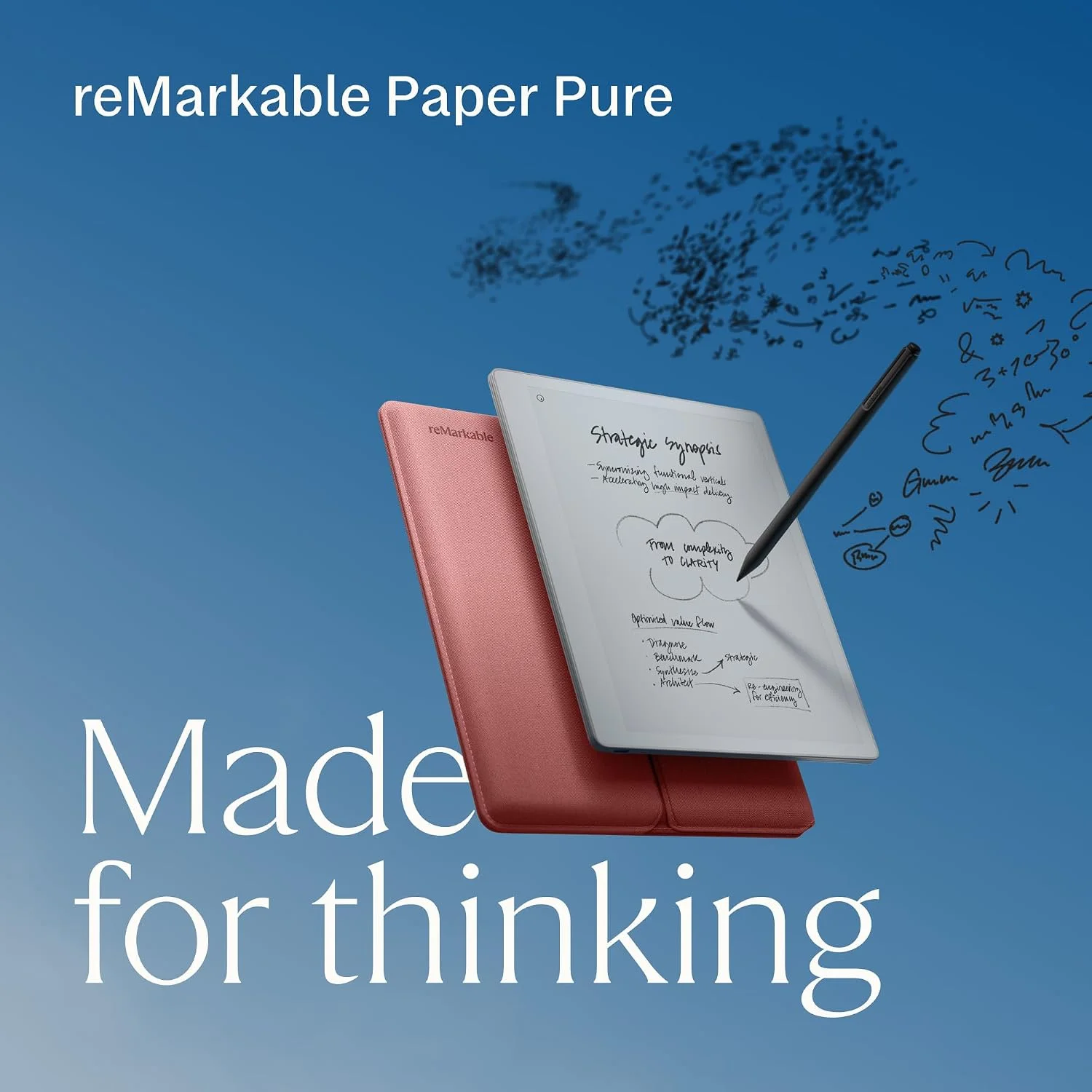 reMarkable Paper 10.3" B&N (Pure Bundle con Marker Plus) - Folio Rosa Desierto