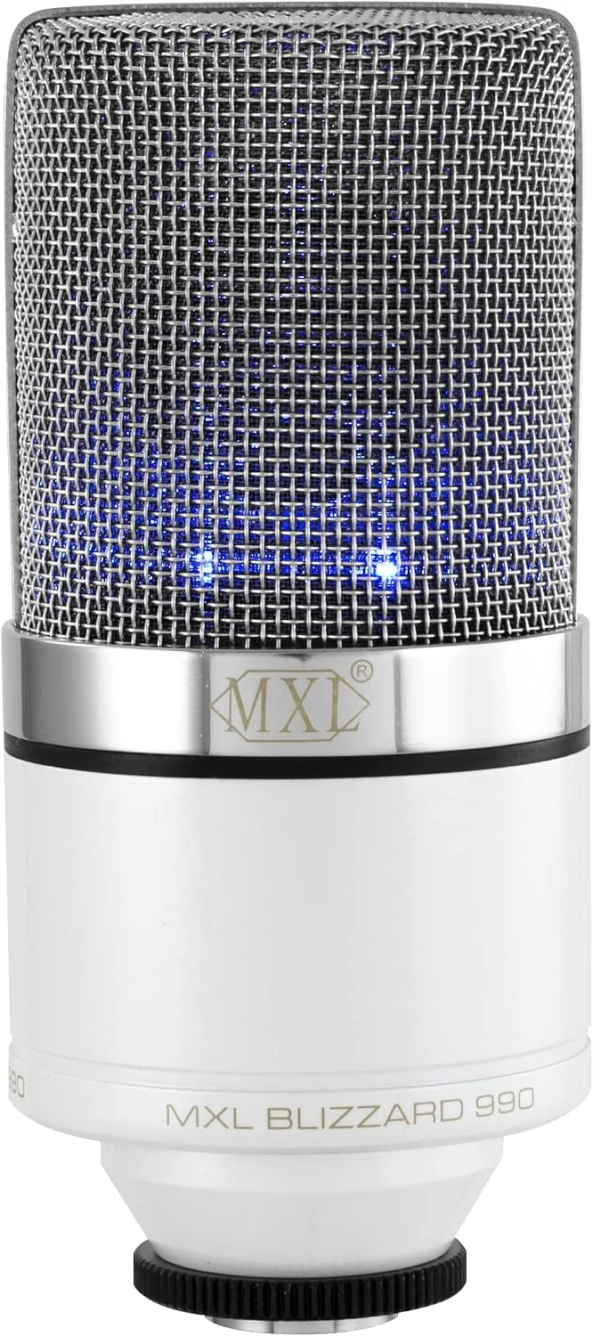 Micrófono Condensador MXL 990 Blizzard de Diafragma Grande con LED Azul