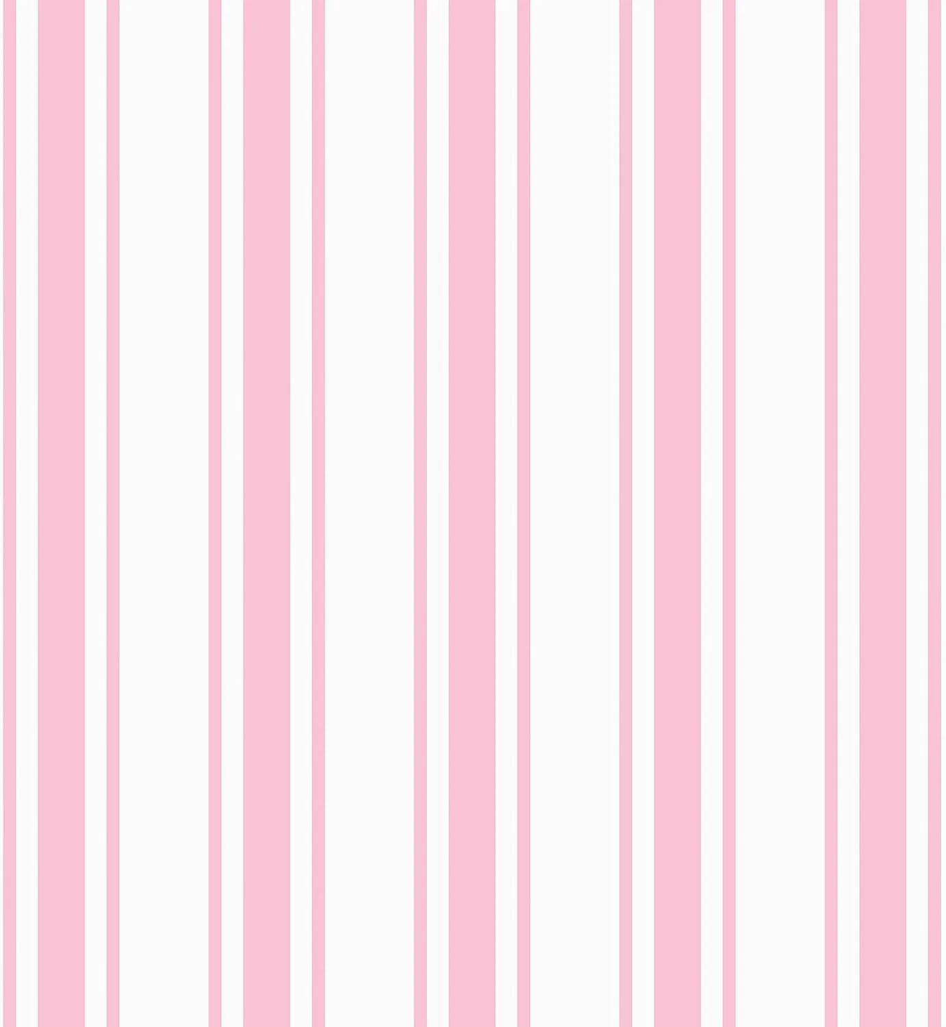 Papel mural autoadhesivo Veelike rayas rosa y blanco 17.7" x 354"
