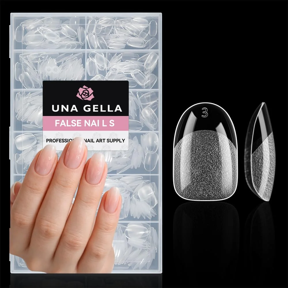 Uñas postizas UNA GELLA Oval Half Matte 504 piezas