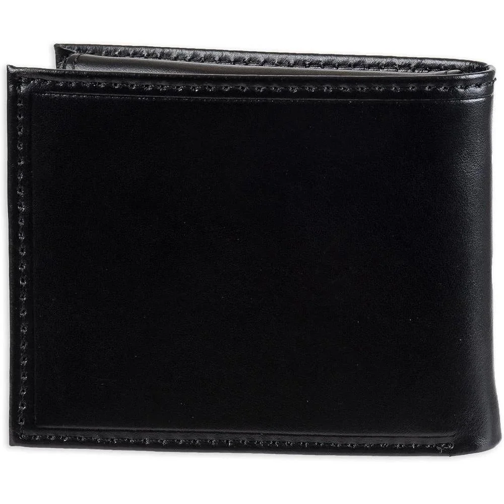 Tommy Hilfiger Cartera Passcase para hombre con diseño bifold slim y ventana ID removible, hecha de cuero de alta calidad