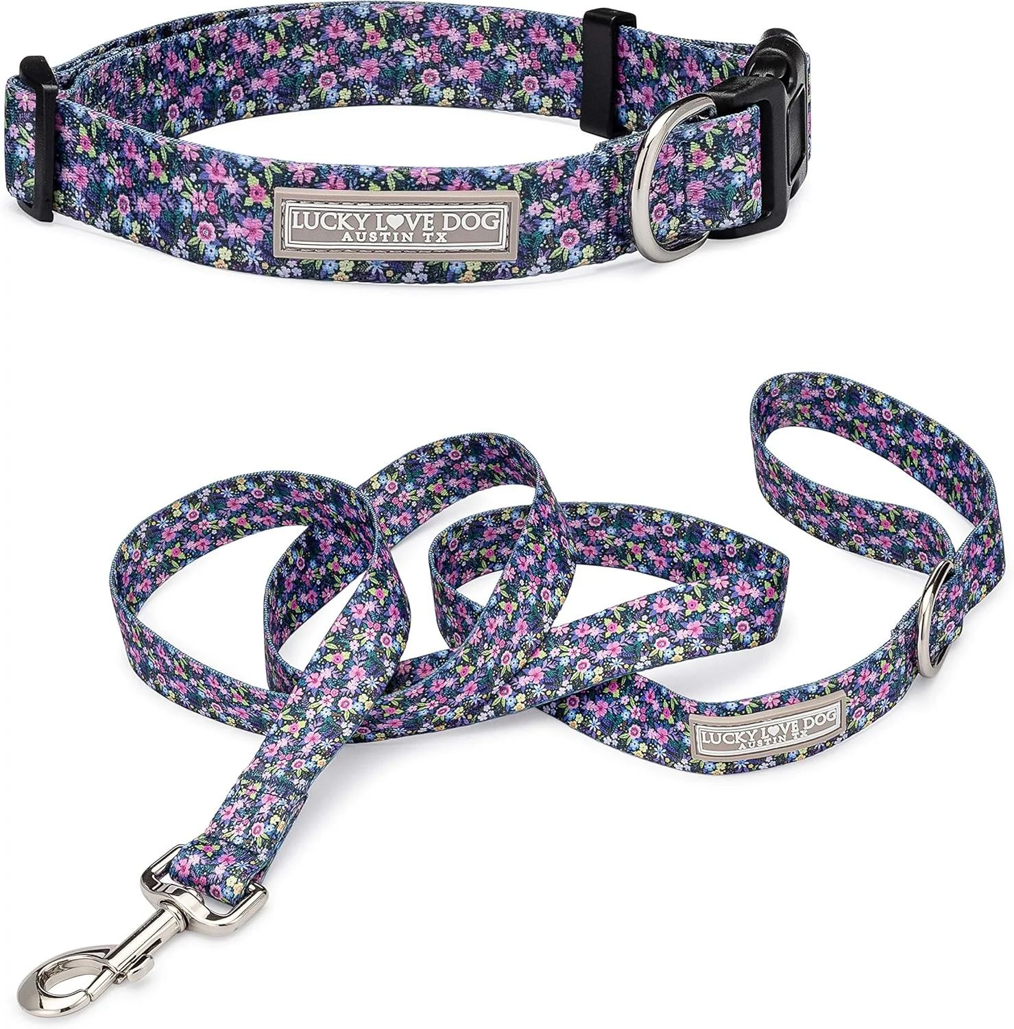 Collar y correa para perros grandes Lucky Love Dog Primrose talla L