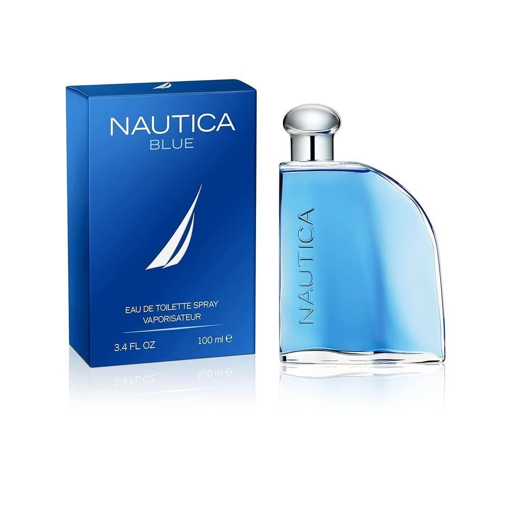 Nautica Blue Eau de Toilette, fragancia para hombre con notas de albahaca, jazmín y cedro, de larga duración para uso diario