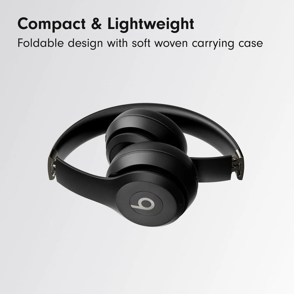 Beats Solo 4, Auriculares Bluetooth inalámbricos con compatibilidad Apple y Android, batería de hasta 50 horas, color negro mate