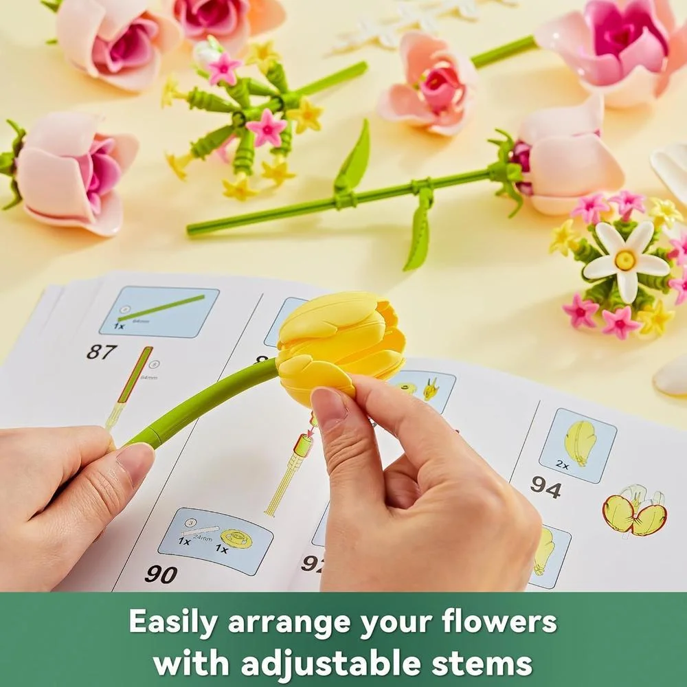 Ramo de tulipanes y rosas armables