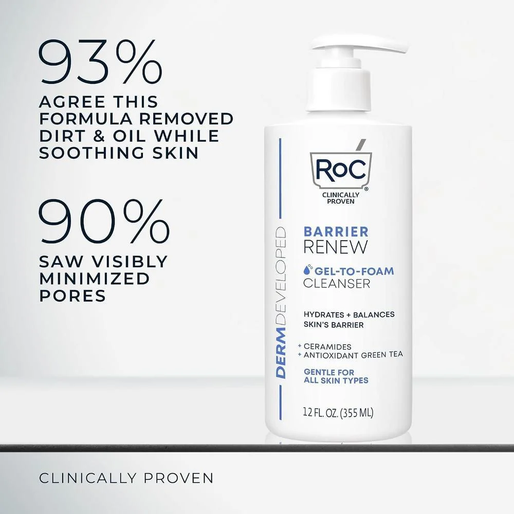 Roc Limpiador Facial Hidratante Gel Pieles Sensibles 354.88ml