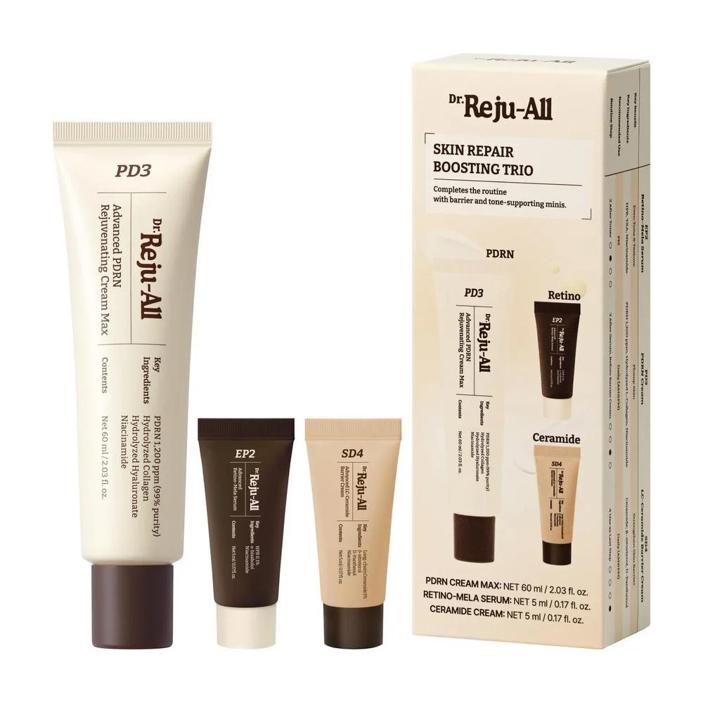 Dr.Reju-All Set De Cuidado De La Piel Con Suero Retino-Mela, Crema PDRN Y Barrera LC-Ceramide