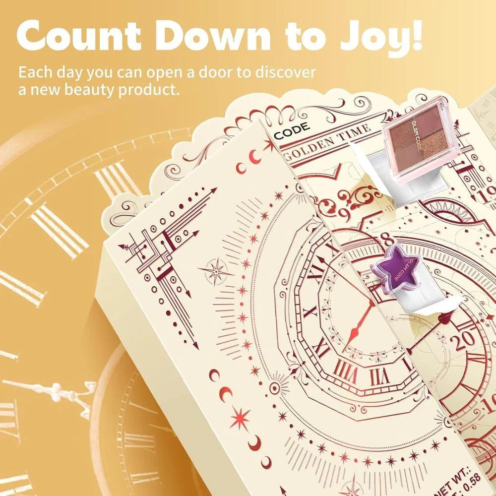Glam Code Calendario de Adviento de Maquillaje 2025 con 24 sorpresas, set de regalo para mujeres y adolescentes