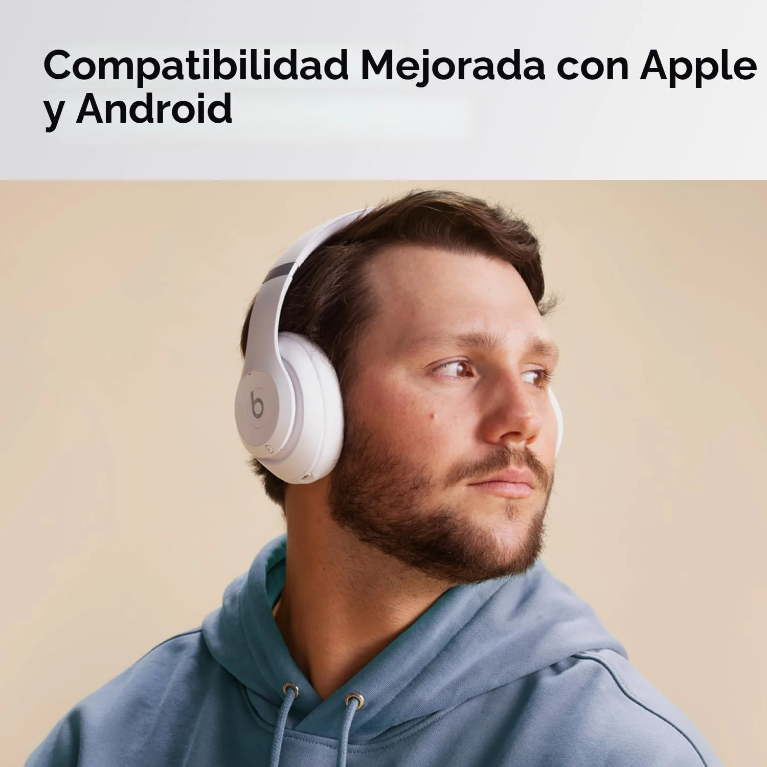 Beats Studio Pro - Mate blanco — Audífonos over-ear premium con ANC, hasta 40h