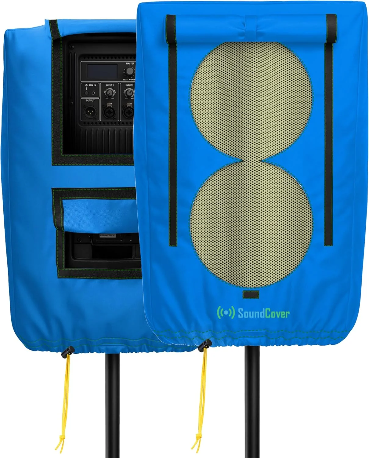 Funda protectora para parlante PA/DJ de 12 pulgadas 600D Soundcover con SoundFlap azul