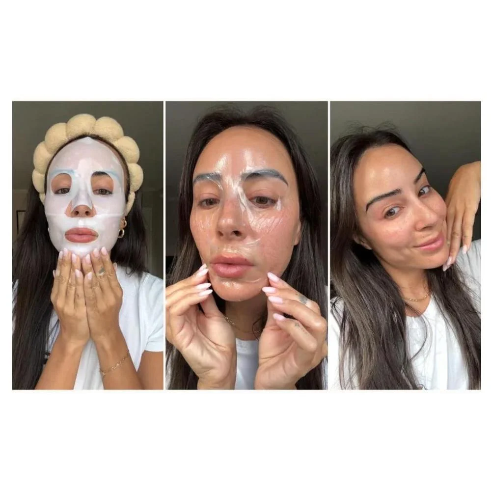 Mascarilla Facial Nocturna de Colágeno Profundo + Mascarilla Bio-Colágeno Hidratante con Oligo-Ácido Hialurónico