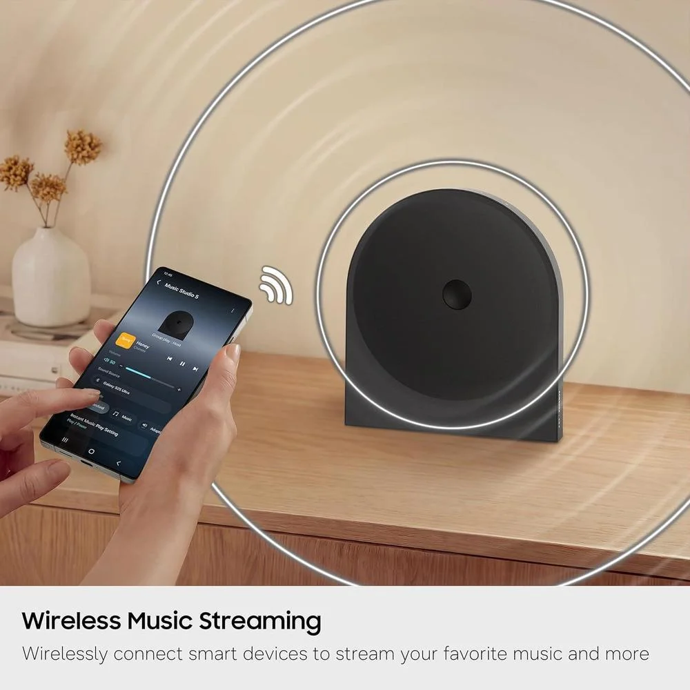 Samsung Altavoz Inteligente Music Studio 5 con Sonido Dolby Atmos, Q-Symphony, WiFi y Bluetooth Modelo 2026 Negro