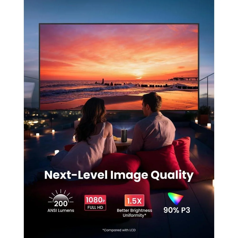 Proyector portátil NEBULA Capsule 3 con Netflix y Dolby Digital, imagen 1080p y batería de larga duración