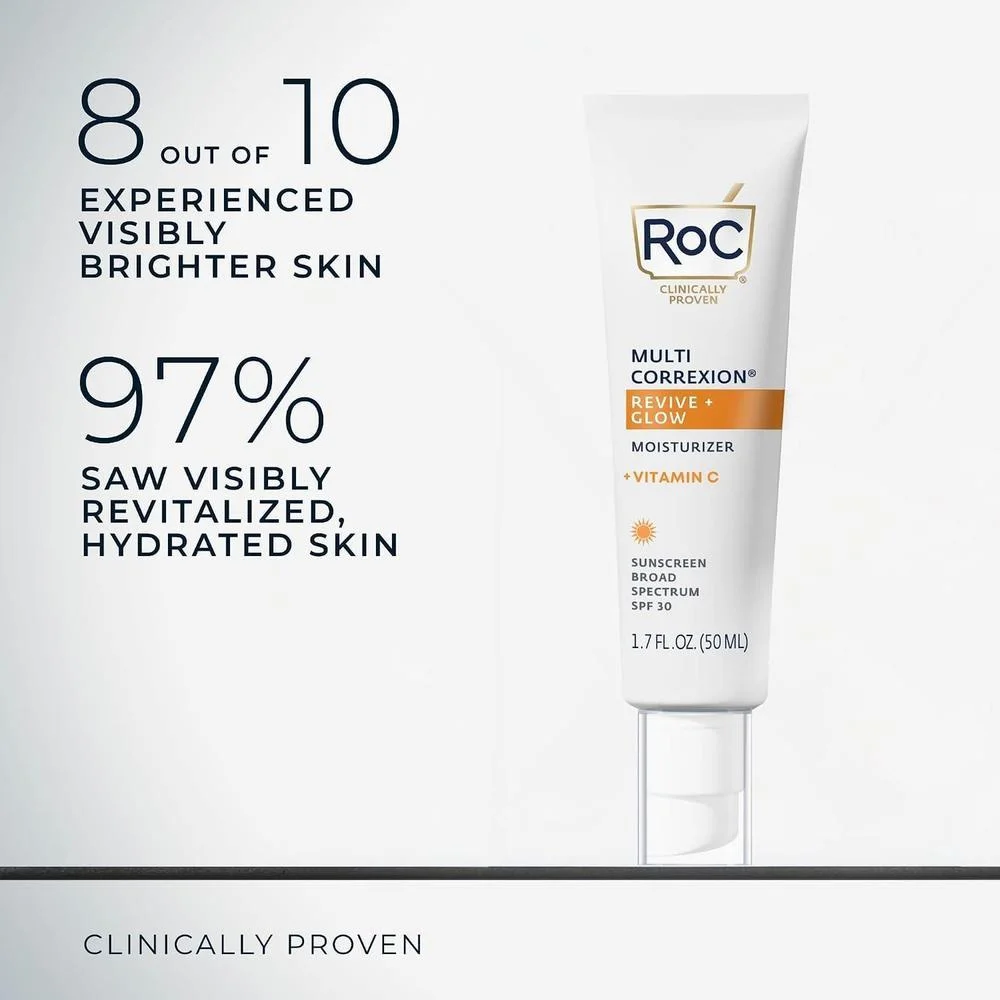 Roc Multi Correxion Revive + Glow Protector Solar Spf 30 Hidratante Facial 50ml