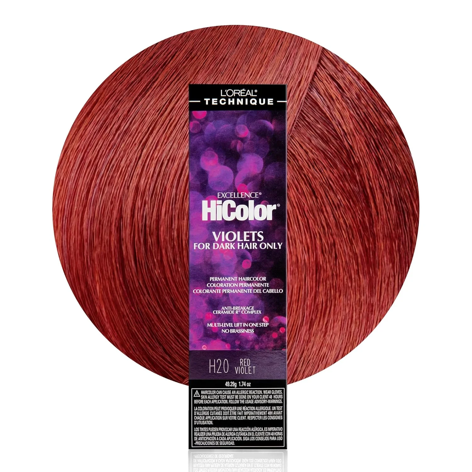 L'Oréal Technique HiColor Violet & Blacks Permanent Color - Darkest Plum